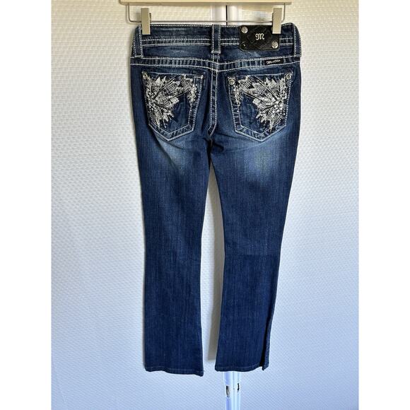 Miss Me JP5775B Bootcut Blue Jeans stretch low-rise blue Size 25 - Picture 4 of 16